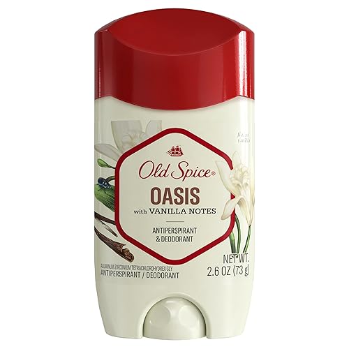 Old Spice Antiperspirant & Deodorant For Men, Oasis Scent, 2.6 Oz - Vanilla Notes