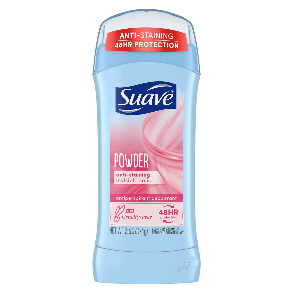 Suave 48-Hour Antiperspirant & Deodorant Stick For Women, 2.6 Oz, Light Green