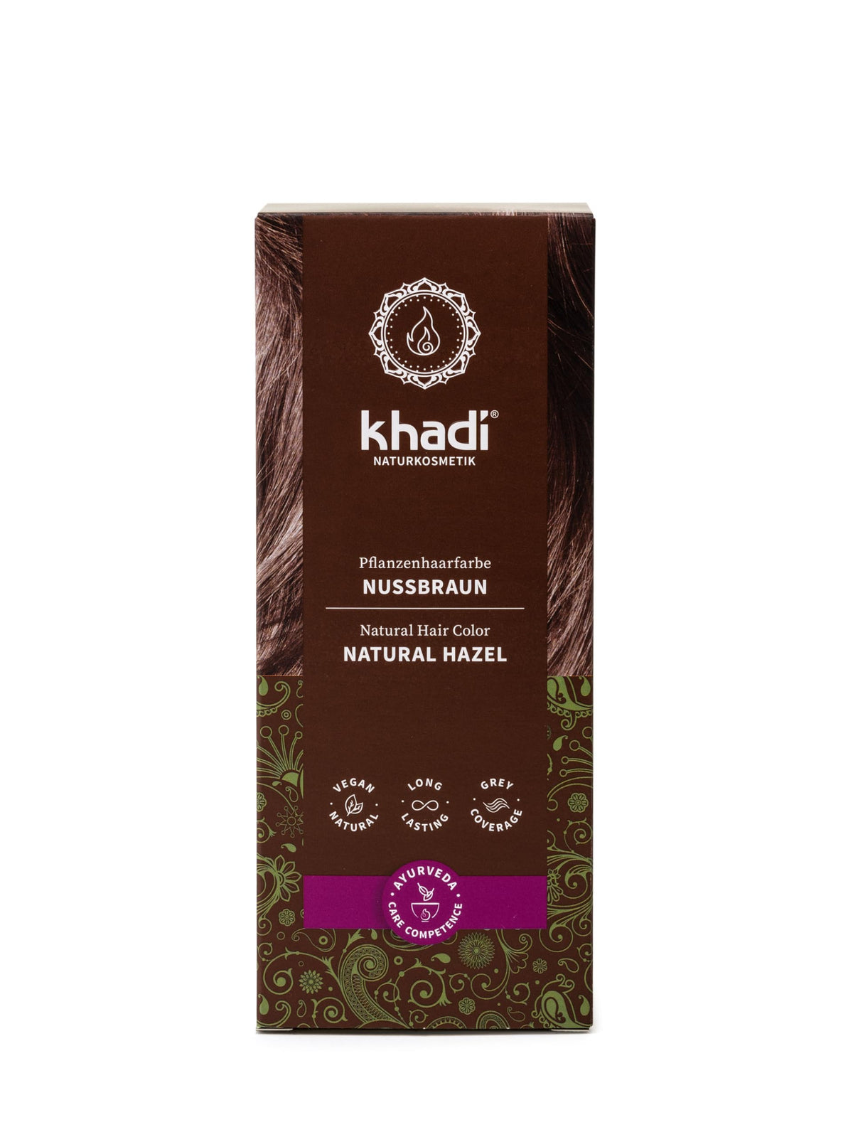 Khadi Ayurvedic Natural Hair Color, 100% Herbal & Vegan, Ppd Free, Natural Hazel, 3.5Oz