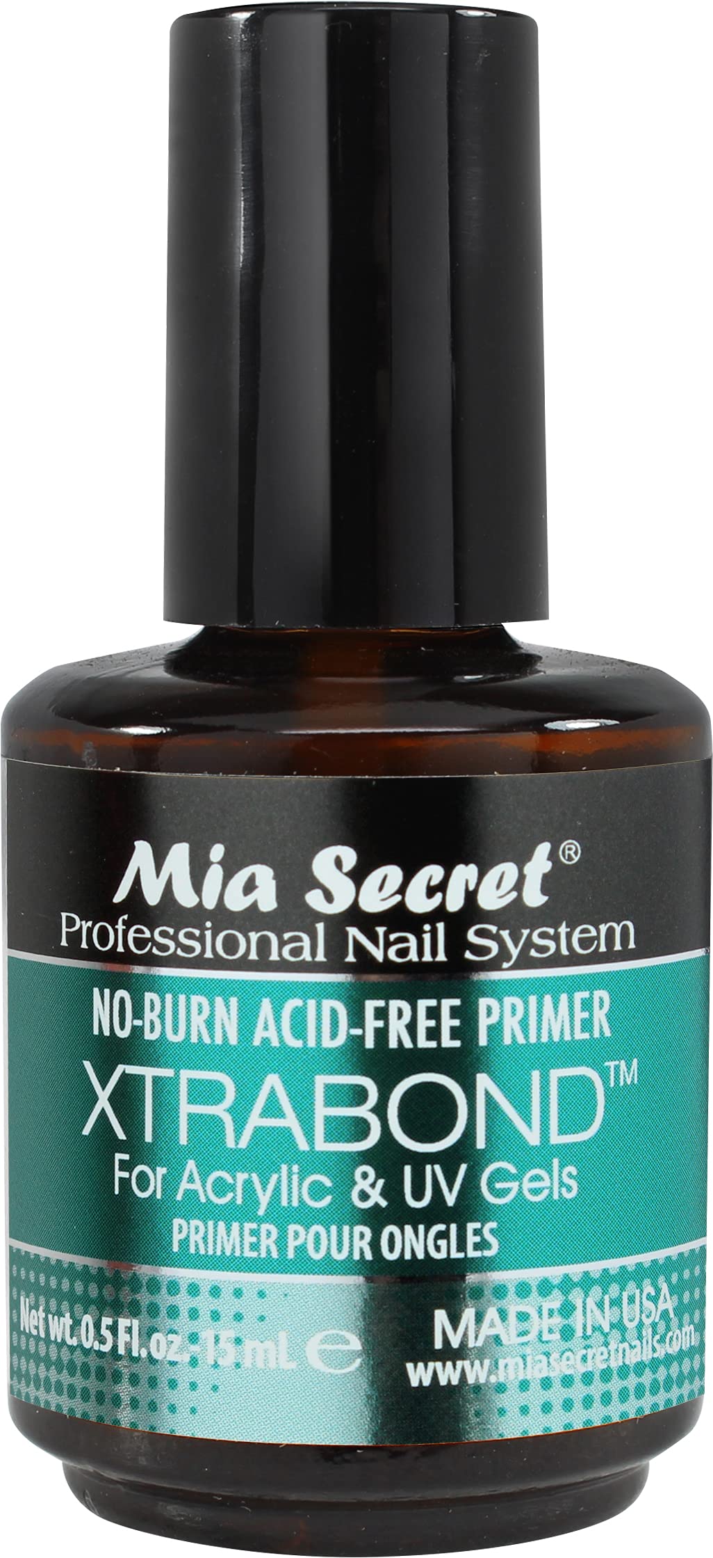 Mia Secret Xtrabond No-Burn Acid-Free Primer 0.5 Fl Oz For Acrylic & Uv Gels, Clear