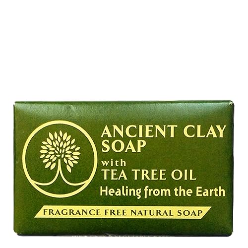 Adama Minerals Ancient Clay Soap With Tea Tree Oil - 6 Oz Bar Soap For Skin Care