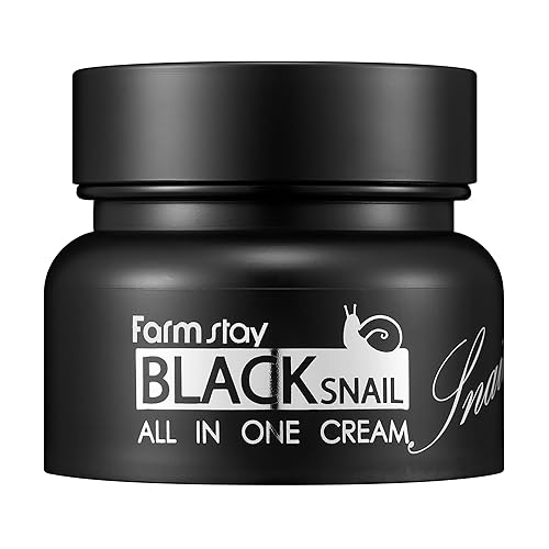 FARMSTAY Black Snail All In One Cream - Hydrating Snail Mucin for Firm Skin, 2.5 oz