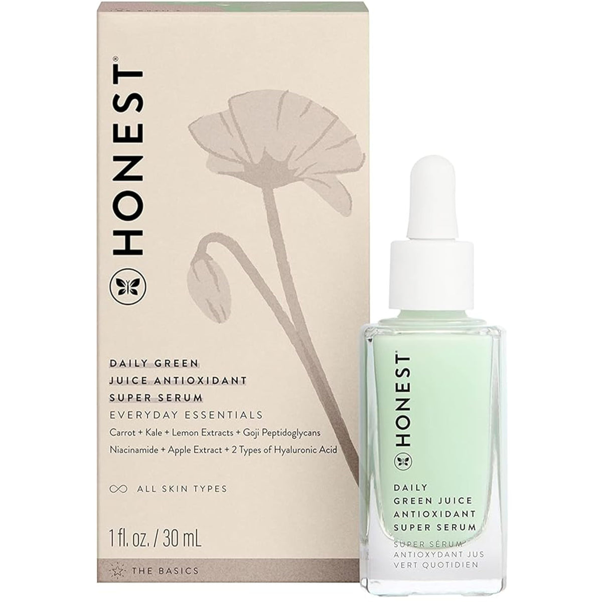 Honest Beauty Antioxidant Super Serum With Niacinamide & Hyaluronic Acid, 1 Fl Oz