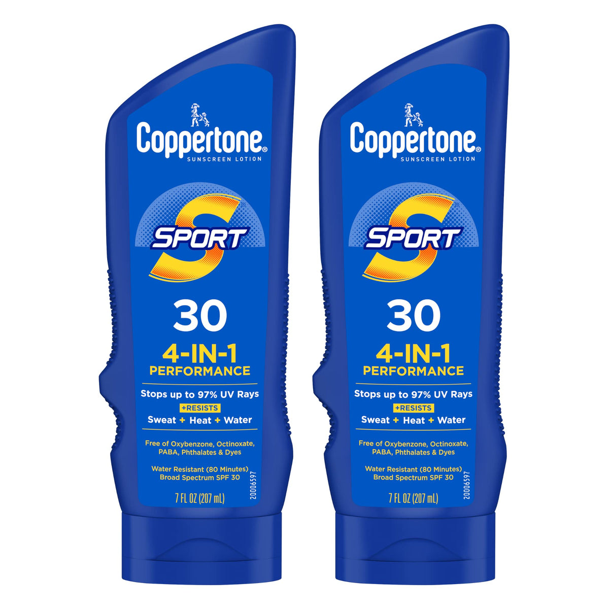 Coppertone Sport Sunscreen Lotion Spf 30, Water Resistant, 7 Fl Oz, Pack Of 2