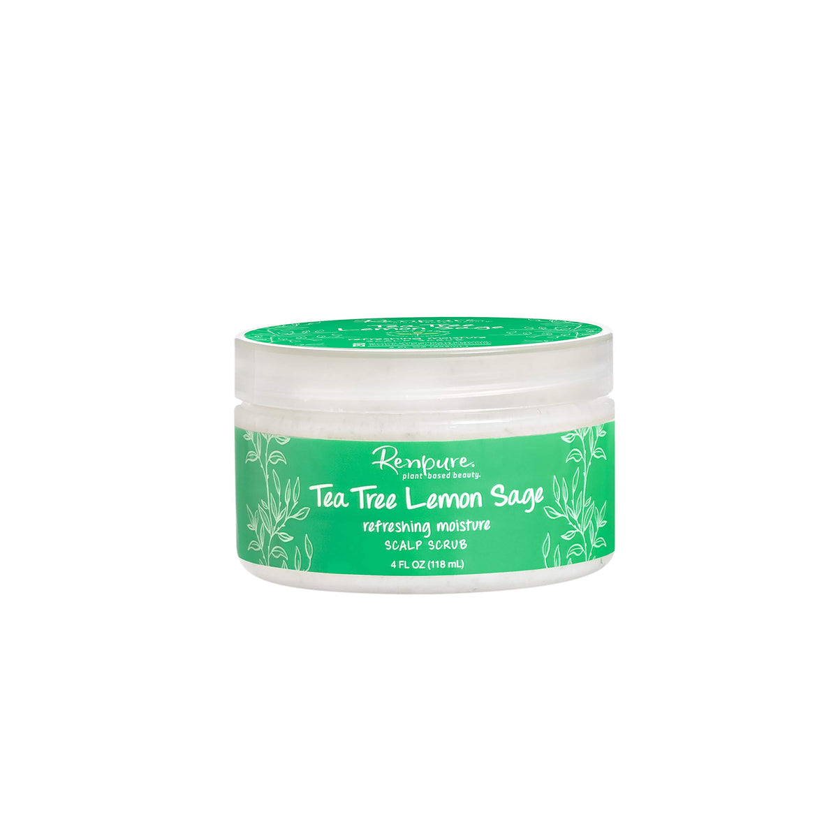 Renpure Tea Tree Lemon Sage Scalp Scrub - 4 Fl Oz Plant-Based Moisture Treatment