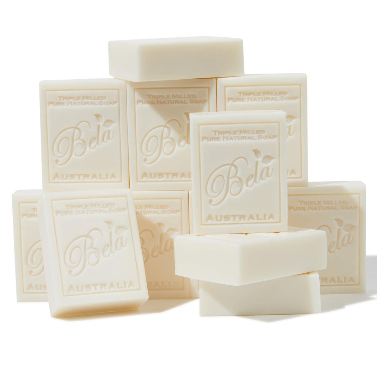 Bela Pure Natural Soaps Extra Creamy Goats Milk Soap Bars, 12 Pack, Sulfate-Free, 93G