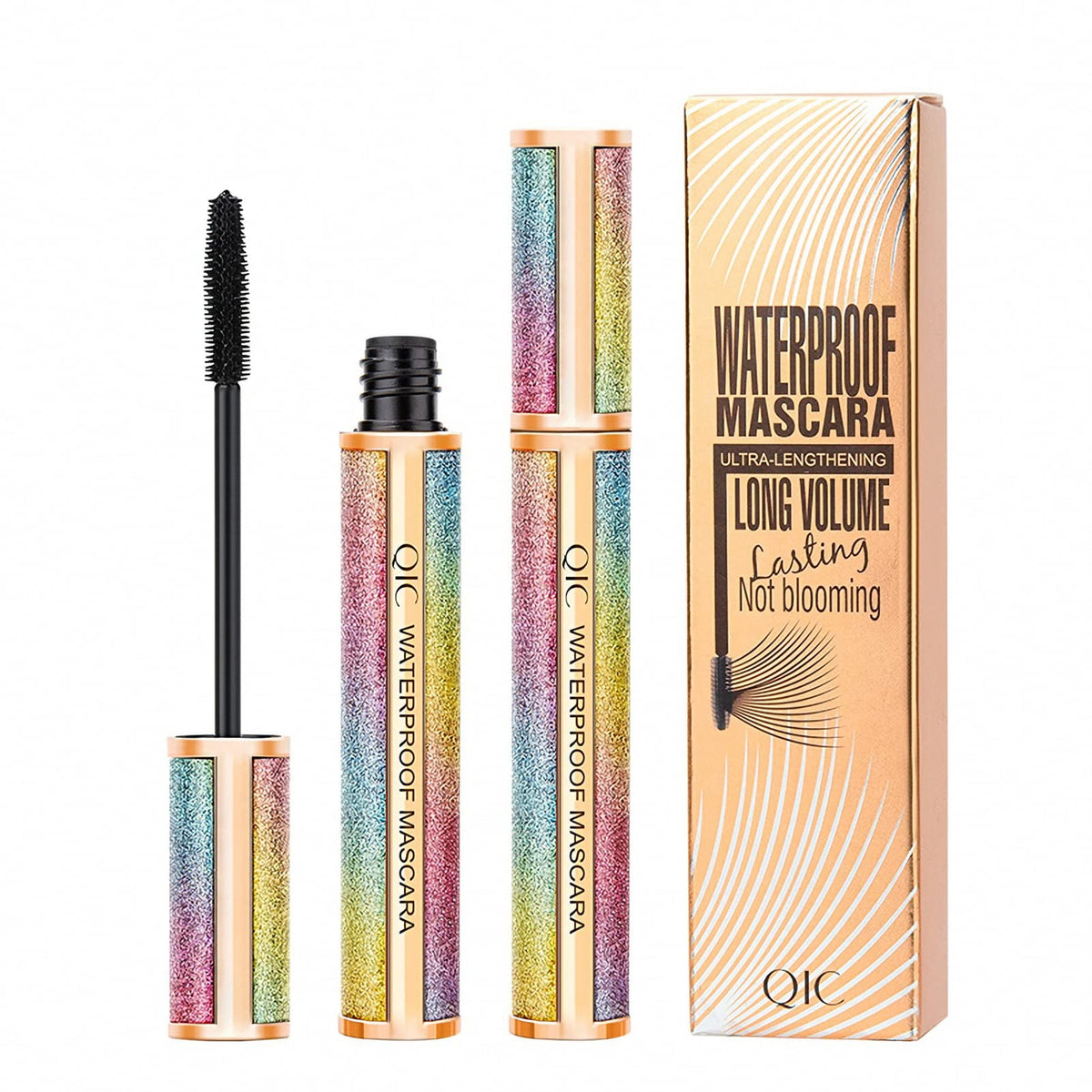 Nicemovic 4D Silk Fiber Lash Mascara - Waterproof, Clump-Free, Long-Lasting, Black 0.