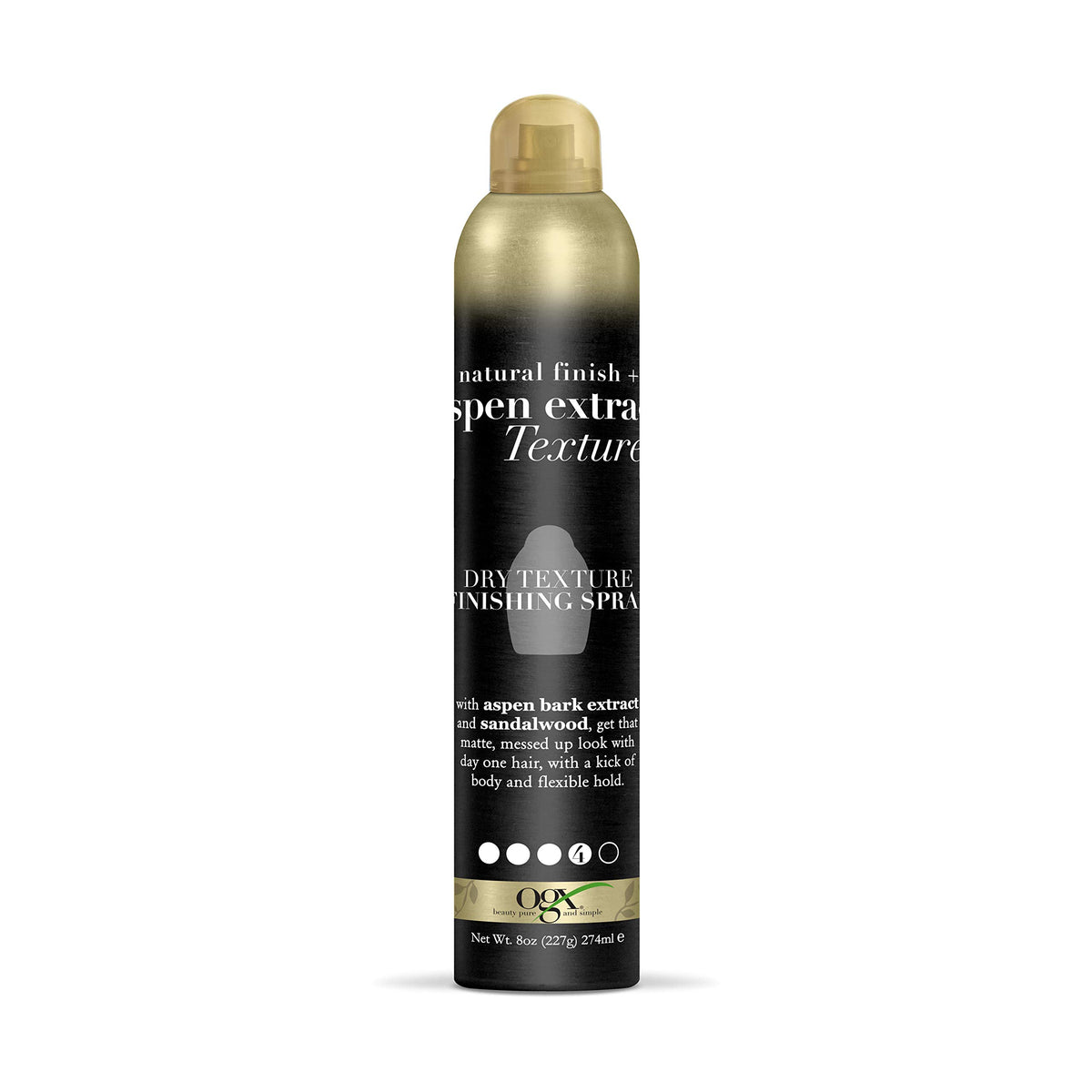 Ogx Aspen Extract Dry Texture Hair Spray, 8 Ounce - Natural Finish, Black