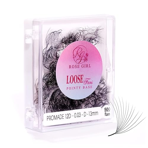 Rose Girl 12D Handmade Volume Eyelashes - Natural Look, C/D Curl, 10Mm Length, Korean Pbt