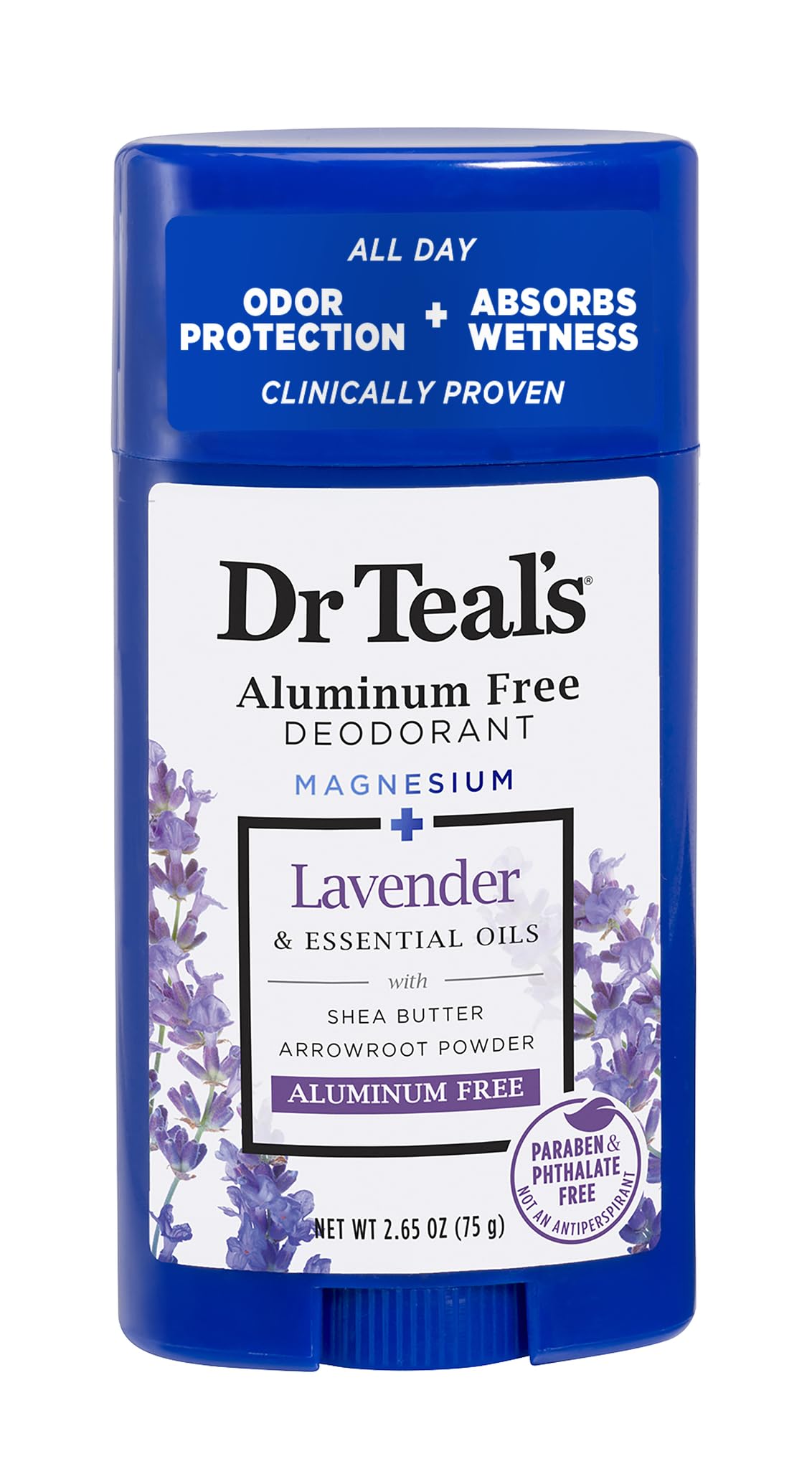 Dr Teal'S Aluminum Free Deodorant - Lavender, Paraben & Phthalate Free, 2.65 Oz