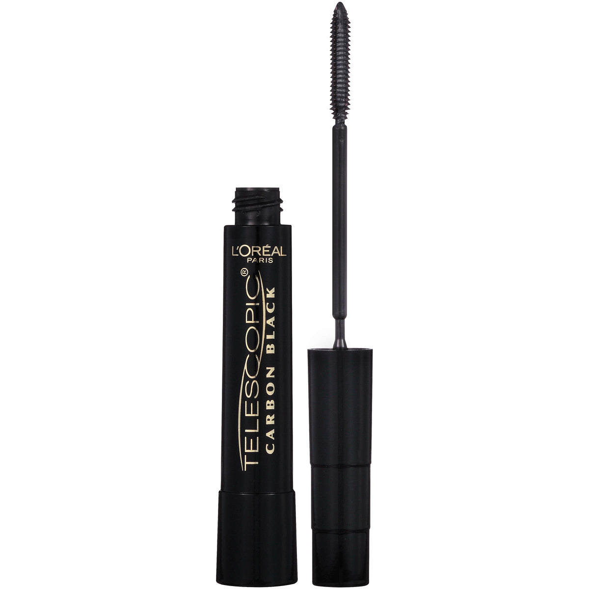 L'Oreal Paris Telescopic Mascara, Carbon Black - 0.27 Oz (Pack Of 4)