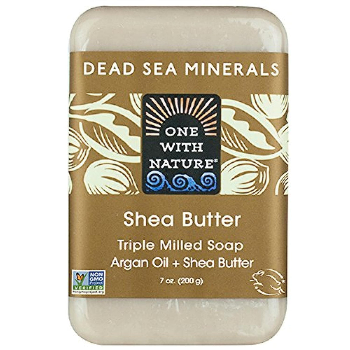 One With Nature Dead Sea Mineral Soap With Shea Butter, 7 Oz - Natural Moisturizing Cleanser