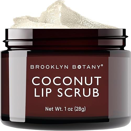 Brooklyn Botany Lip Scrub Exfoliator 1 Oz - Coconut Flavor For Soft, Moisturized Lips