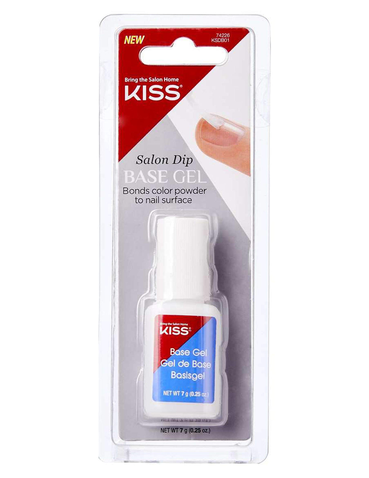 Kiss Salon Dip Base Gel 0.25Oz - Pack Of 2, Gold Finger - Professional Nail Dip System