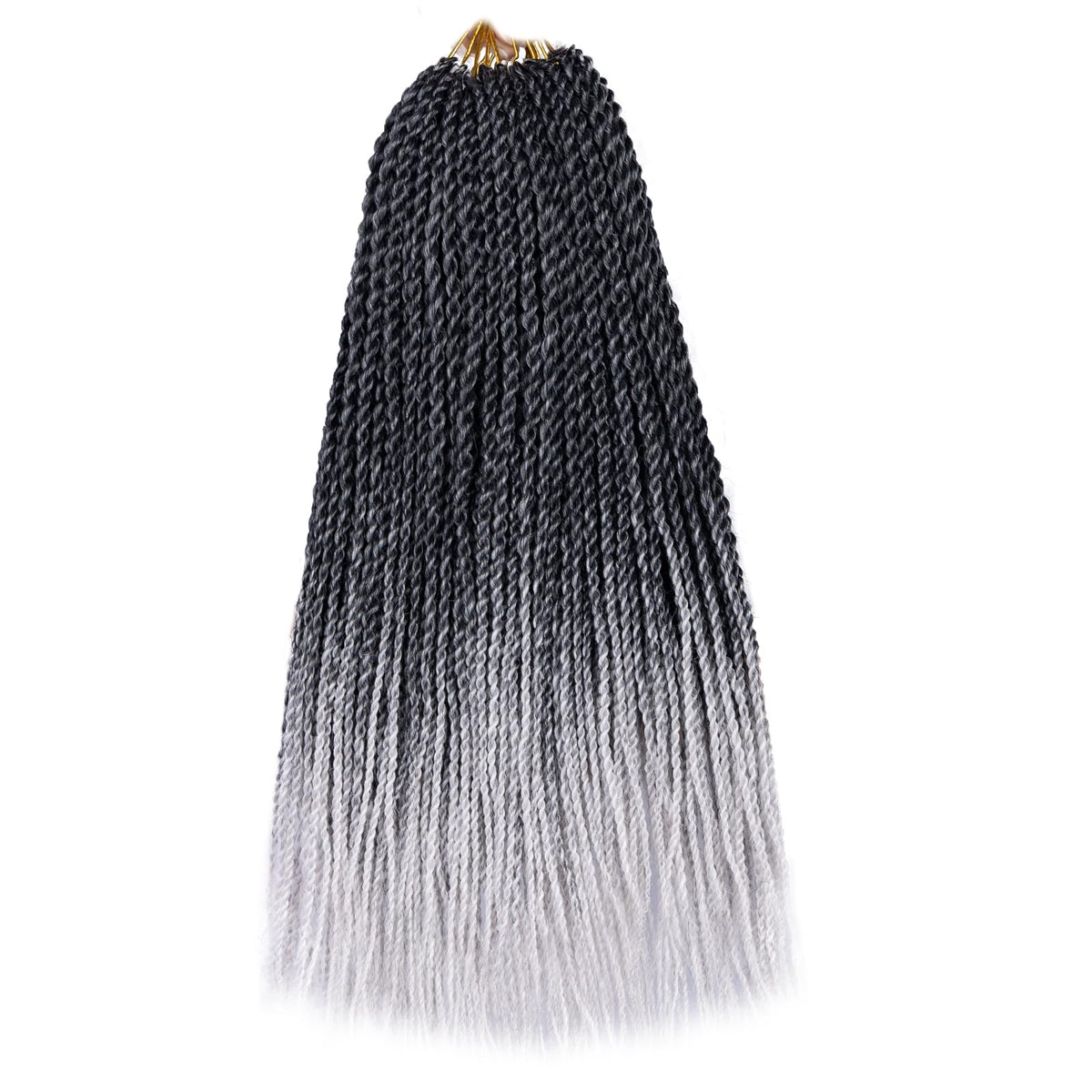 Zrq 14 Inch Senegalese Twist Crochet Hair - 8 Packs Tgrey For Braiding & Hot Water Setting