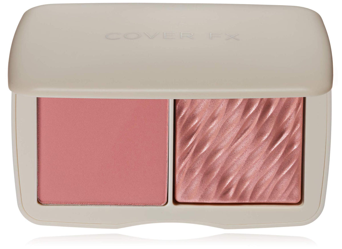 Cover FX Monochromatic Powder Blush Duo, Mojave Mauve - Matte & Shimmer, 0.51 oz