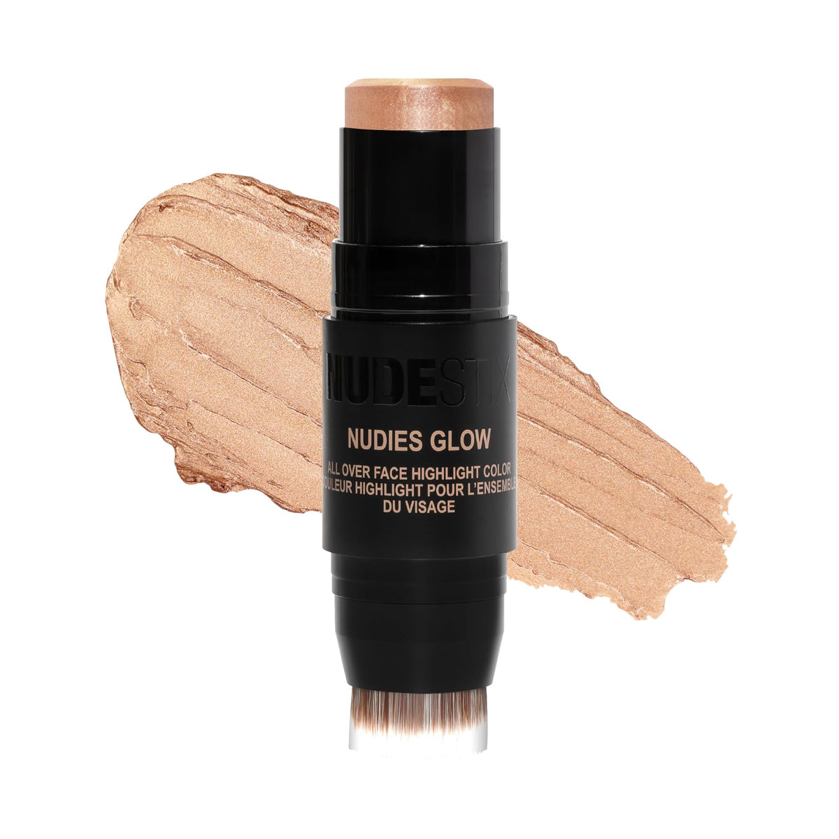 Nudestix Nudies Glow Highlighter Stick - Bubbly Bebe, 0.28 Oz Dewy Cream Makeup For Che