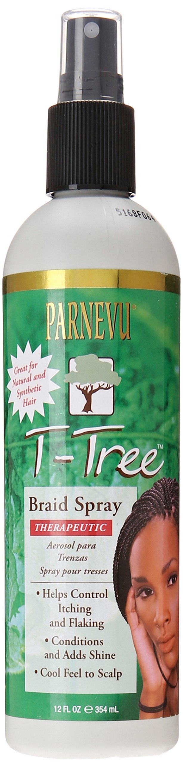 Parnevu T-Tree Braid Spray - 12 Fl Oz - Nourishing Hair Care For Braid Styles