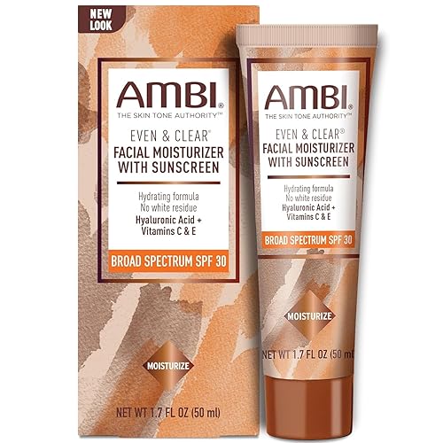 Ambi Even & Clear Facial Moisturizer With Sunscreen Spf 30, 1.7 Oz - Hydrating & Protecting