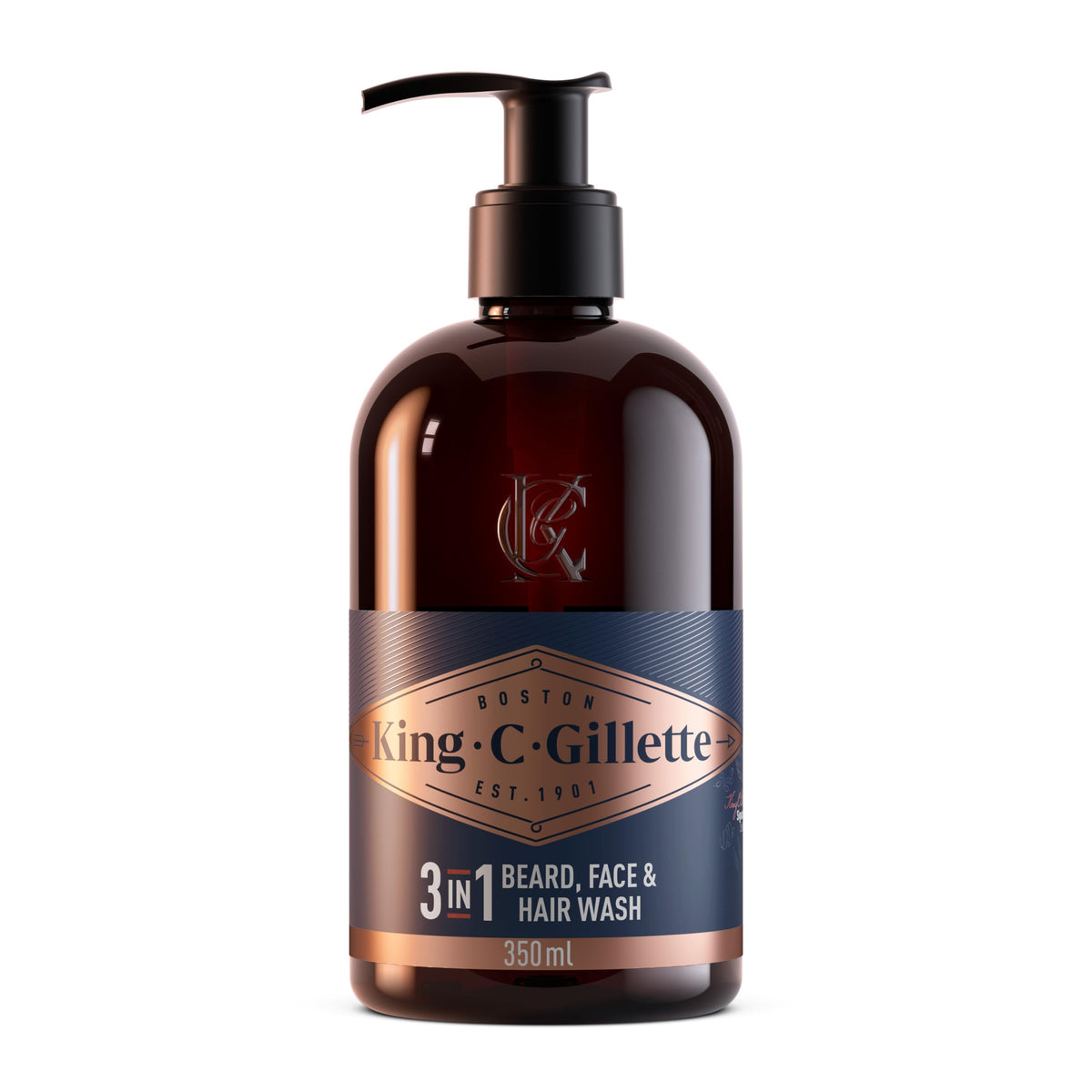 King C. Gillette Beard Wash 11 Oz - Infused With Argan & Avocado Oil For Hair & Skin Care