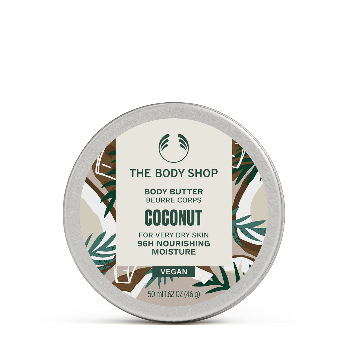 The Body Shop Coconut Body Butter 1.69 Oz - Moisturizing Cream For Soft Skin