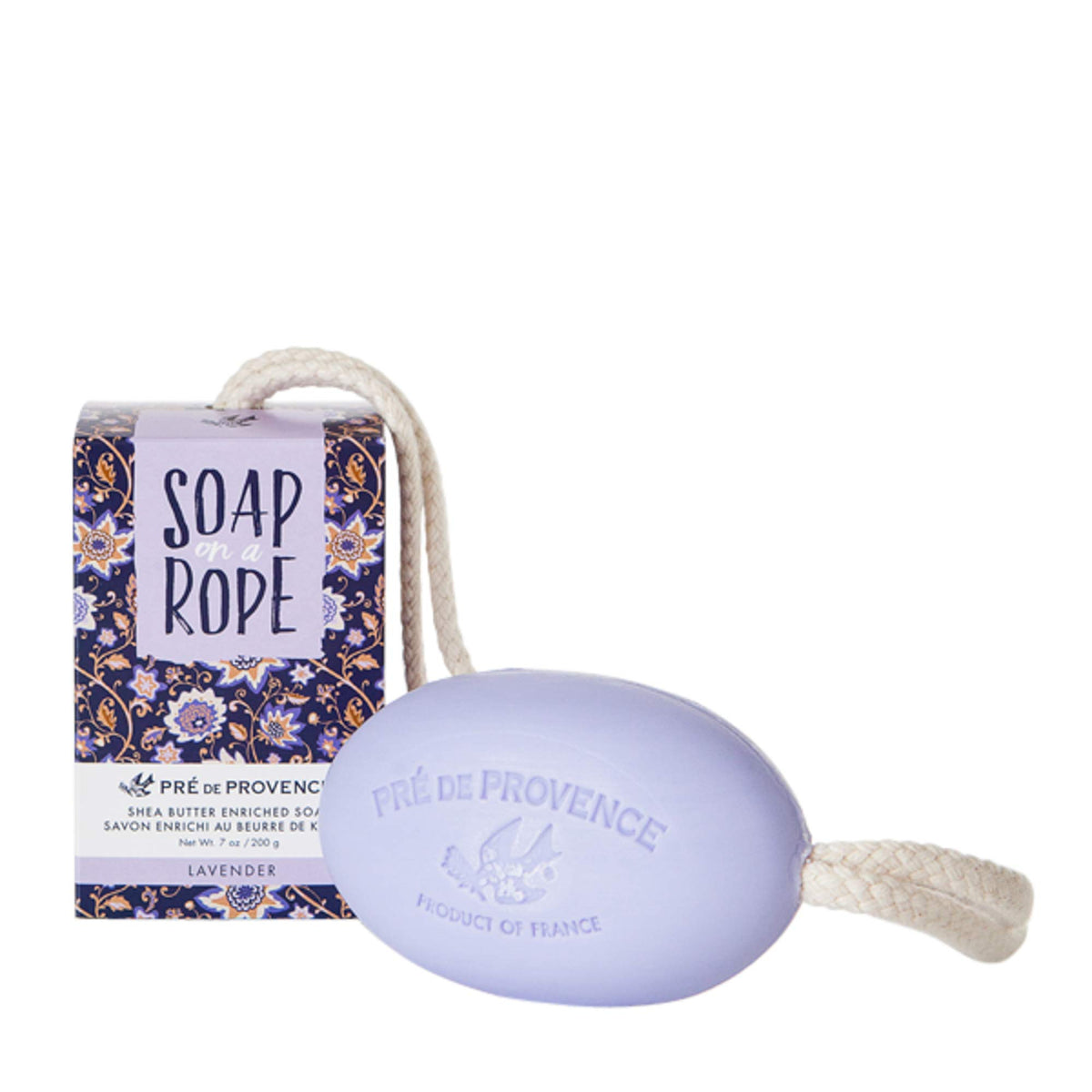 Pre De Provence Lavender Soap On A Rope, 200G - Moisturizing And Aromatic Luxury