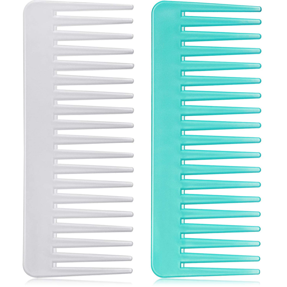 Patelai Large Hair Detangling Comb - Wide Tooth, No Handle, For Curly Wet Dry Hair, 2 Count