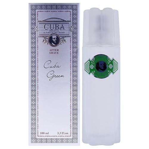 Cuba Green After Shave For Men - 3.4 Oz | Refreshing Cranberry Scent