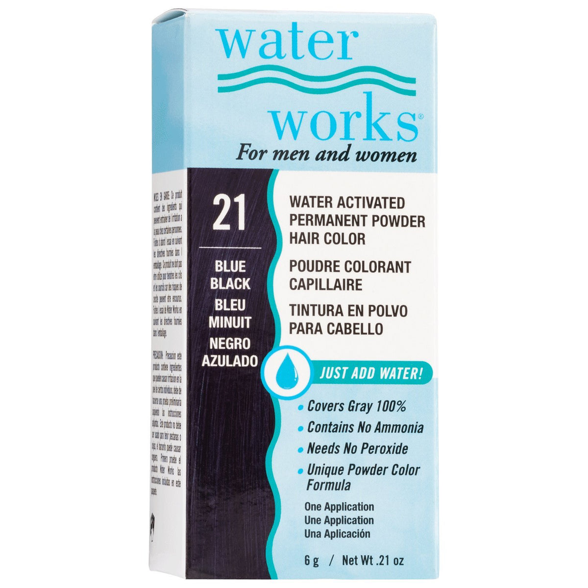 Water Works #21 Blue Black - 1 Count Premium Blue Ink For Pens And Markers