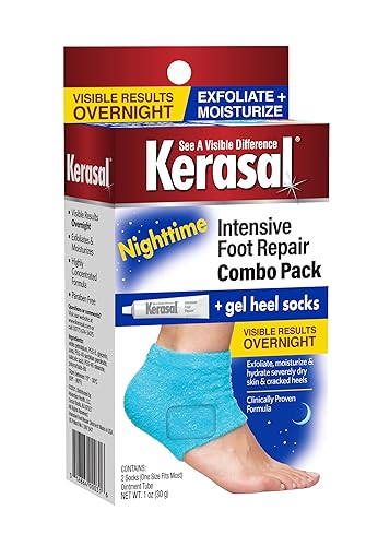 Kerasal Intensive Foot Repair Ointment & Zen Toes Gel Socks Set - Moisturizing & Healing