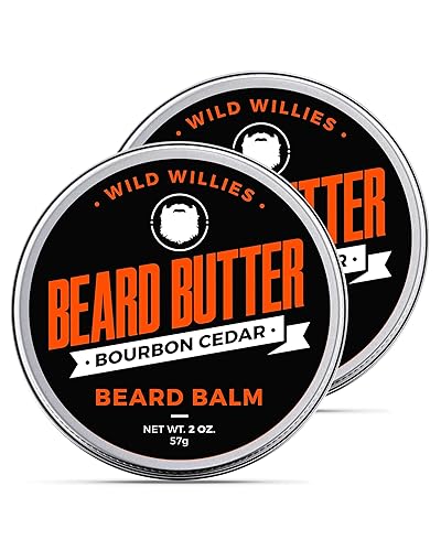 Wild Willies Beard Butter Leave-In Conditioner - Organic Balm For Beard Growth & Moisture, 2 Oz (2 Pack)