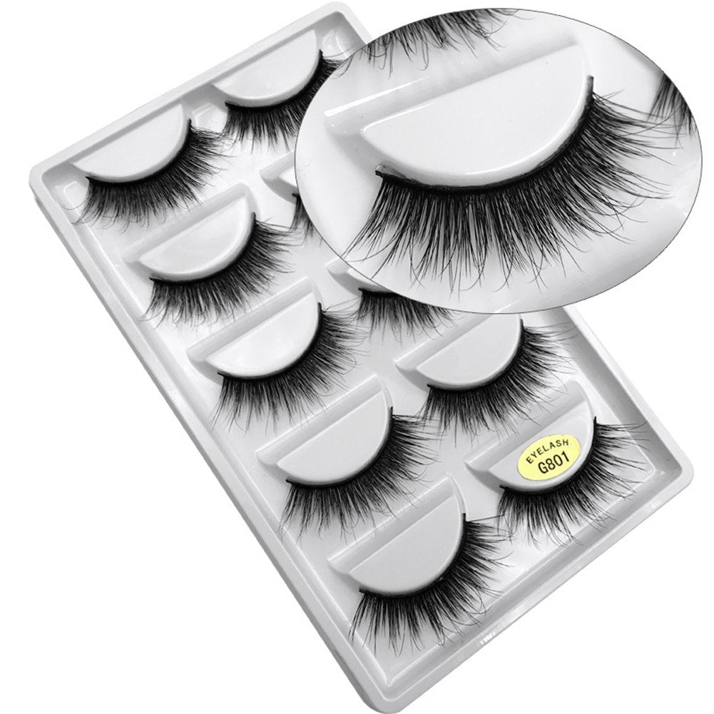 Bodermincer Scala 5 Pairs 3D Handmade Cotton Mink False Eyelashes – 6 Styles G801