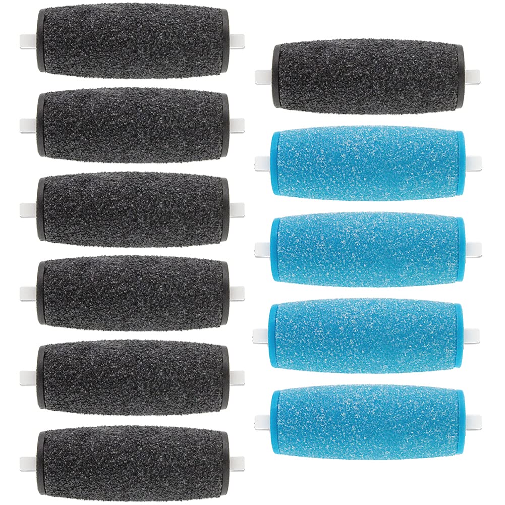 Pafowo 11-Pack Replacement Roller Heads - 7 Extra Coarse & 4 Regular For Amope Pedi File