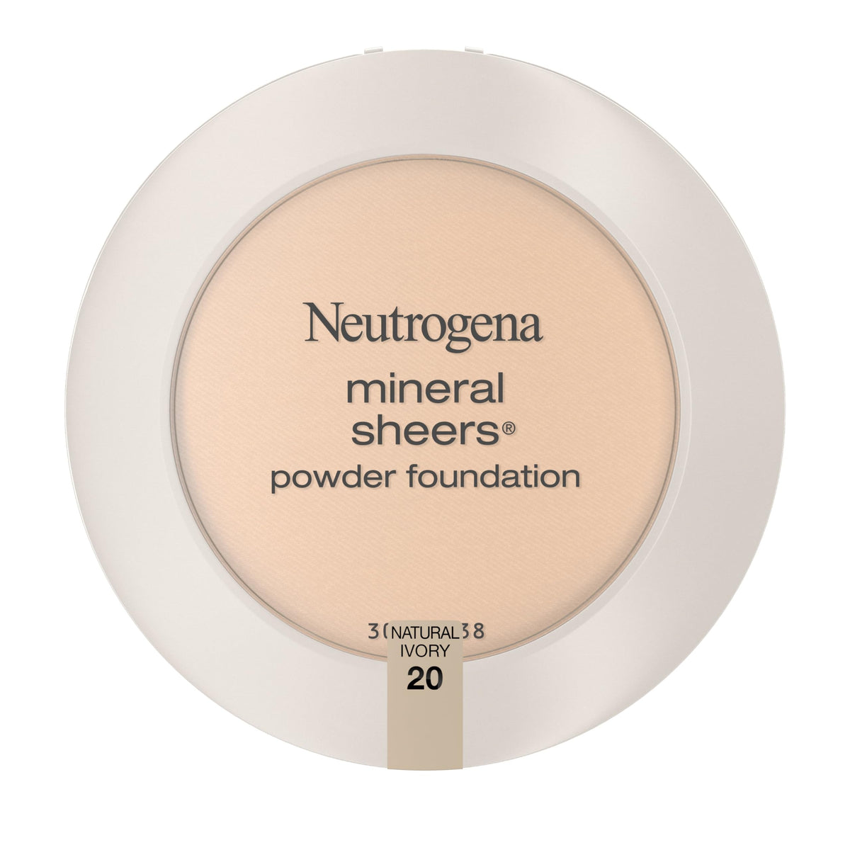 Neutrogena Mineral Sheers Compact Powder Foundation, Lightweight, Oil-Free, Natural Ivory 20, 2-Pack