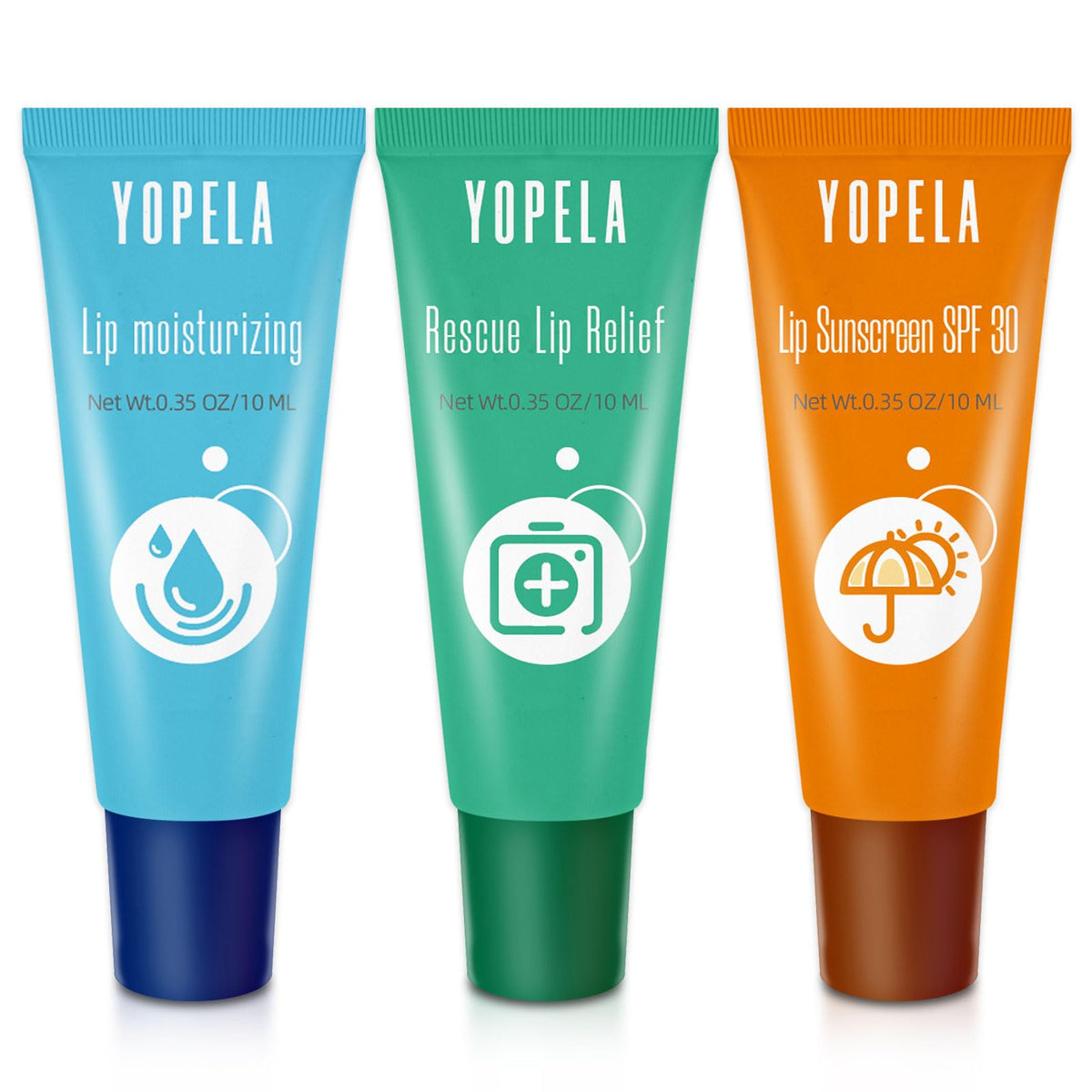 Yopela Lip Sunscreen Set - Spf 30 Moisturizing & Repairing Lip Care - 3 Flavors, 1 Count