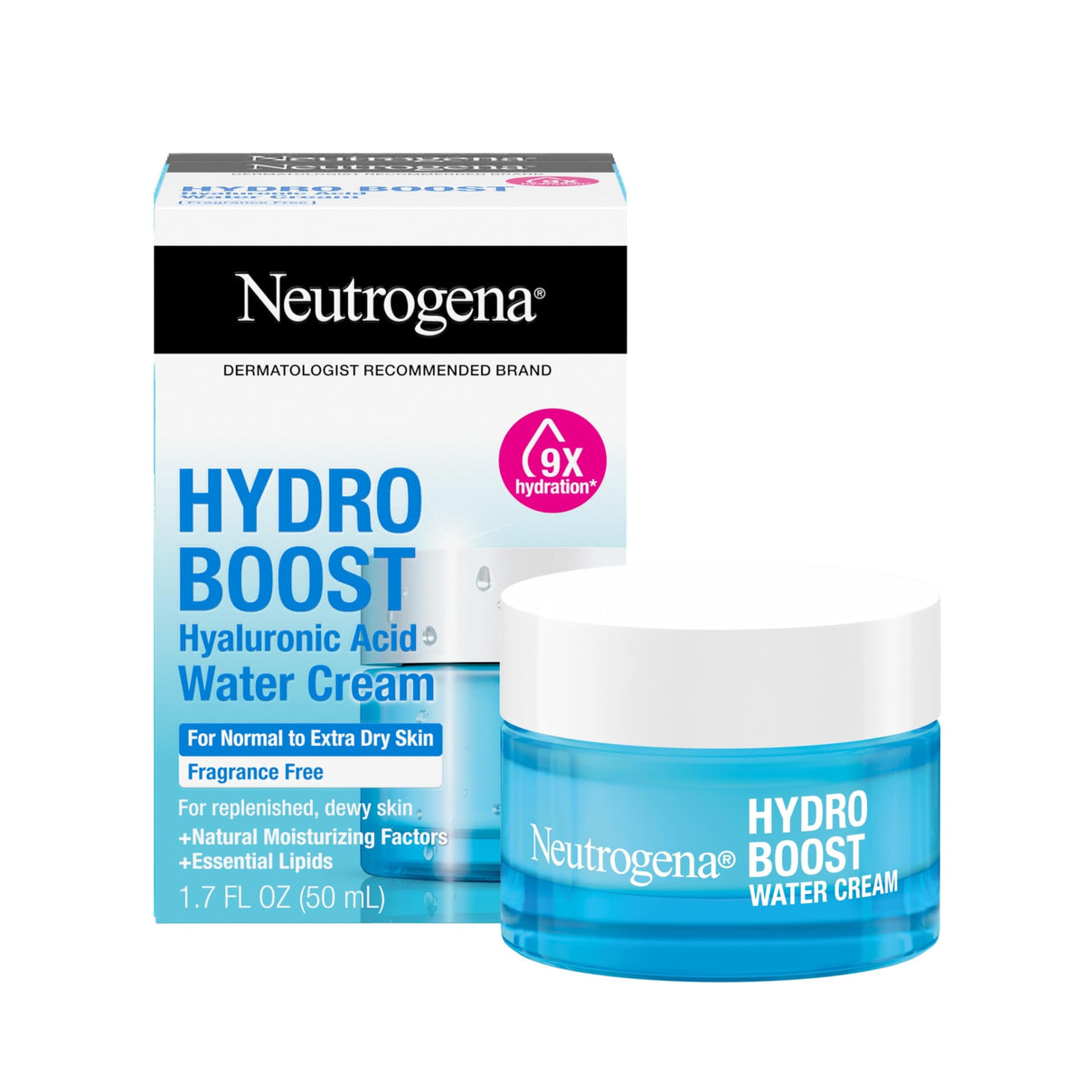 Neutrogena Hydro Boost Skincare Bundle - Fragrance Free Moisturizer & Hydrating Gel Cleanser