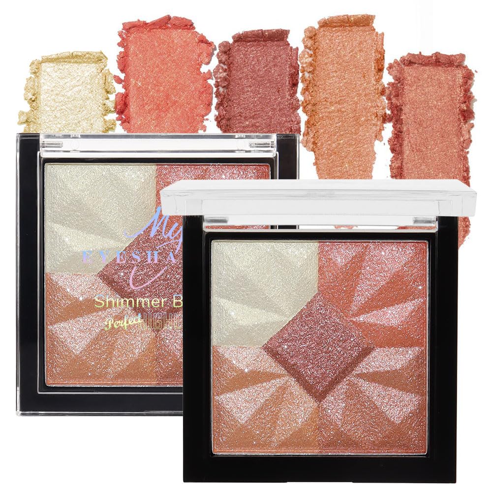 Amy'S Diary Shimmer Eye Shadow Palette - 5 Long-Lasting Waterproof Shades, Cruelty-Free Makeup