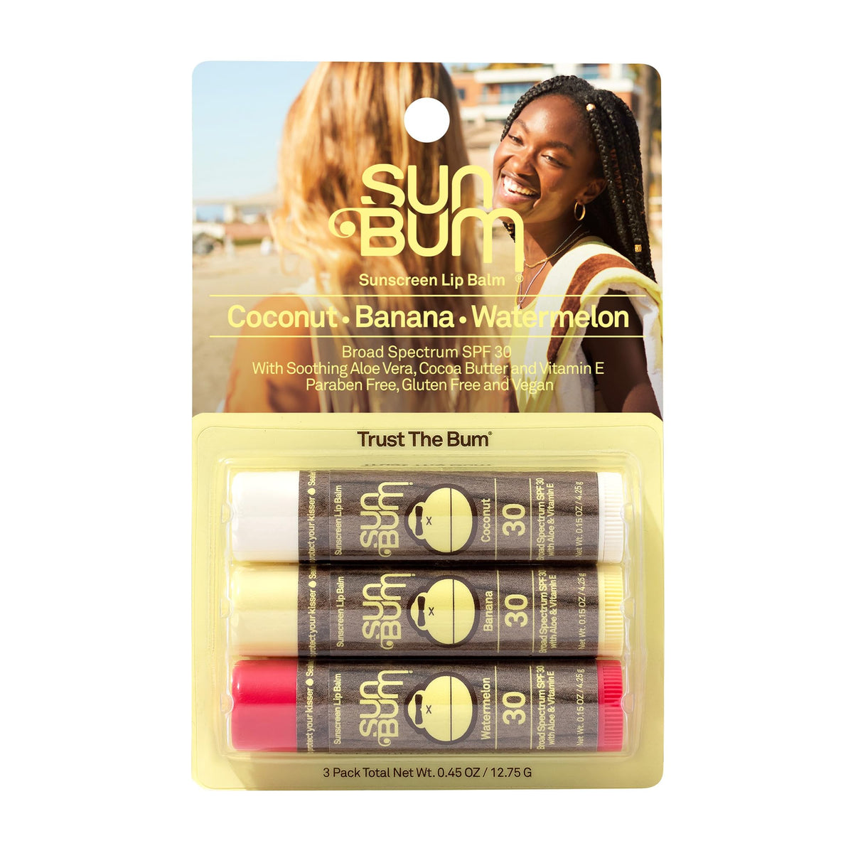 Sun Bum Spf 30 Sunscreen Lip Balm | Vegan, Cruelty-Free, Aloe & Vitamin E | 3 Pack, 0