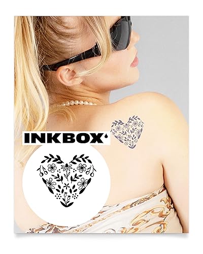 Inkbox Heirloom Temporary Tattoo - Water-Resistant, Semi-Permanent 3X3 In, Lasts 1-2