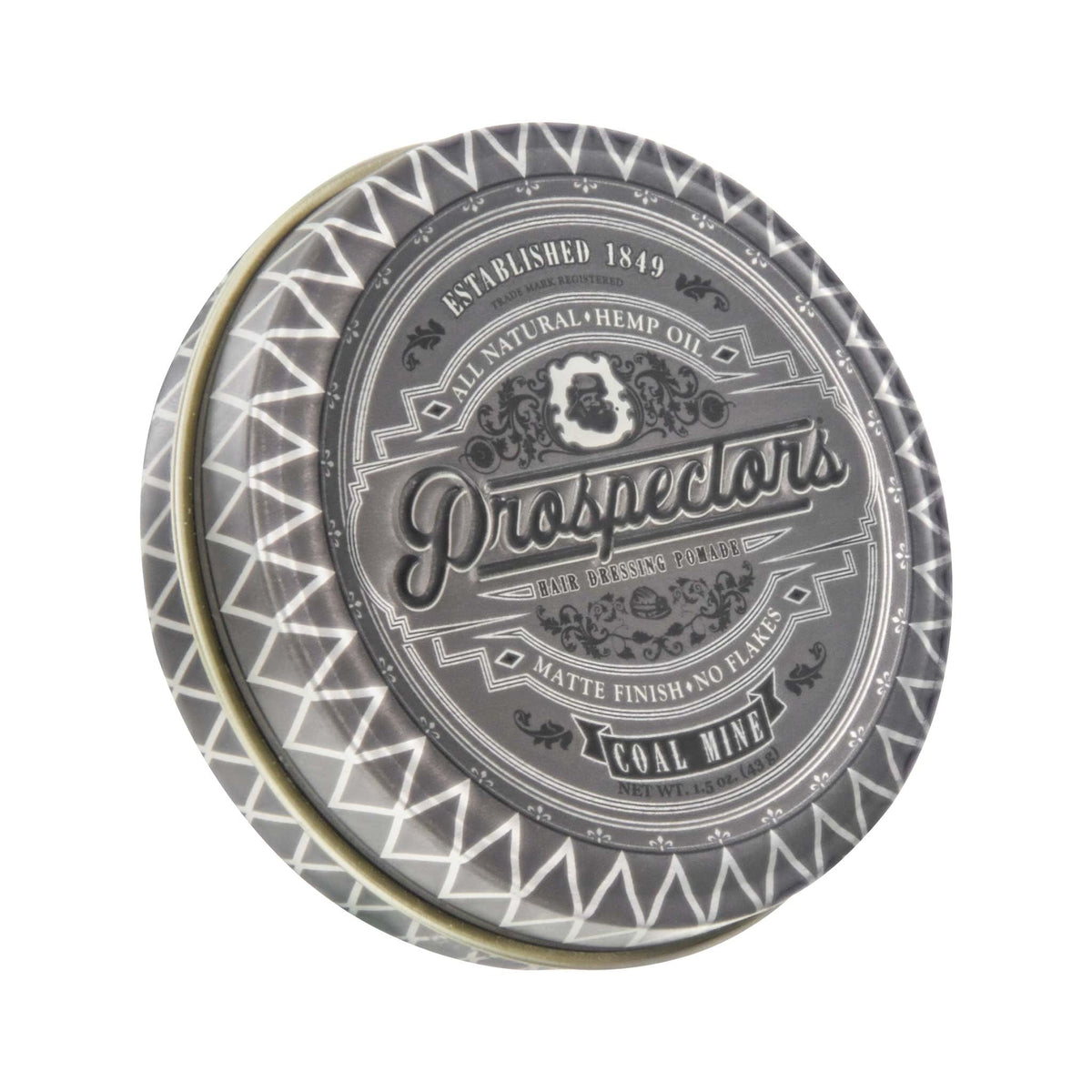 PROSPECTORS Coal Mine Matte Clay Hair Pomade - 1.3 oz Tin for Strong Hold & Texture