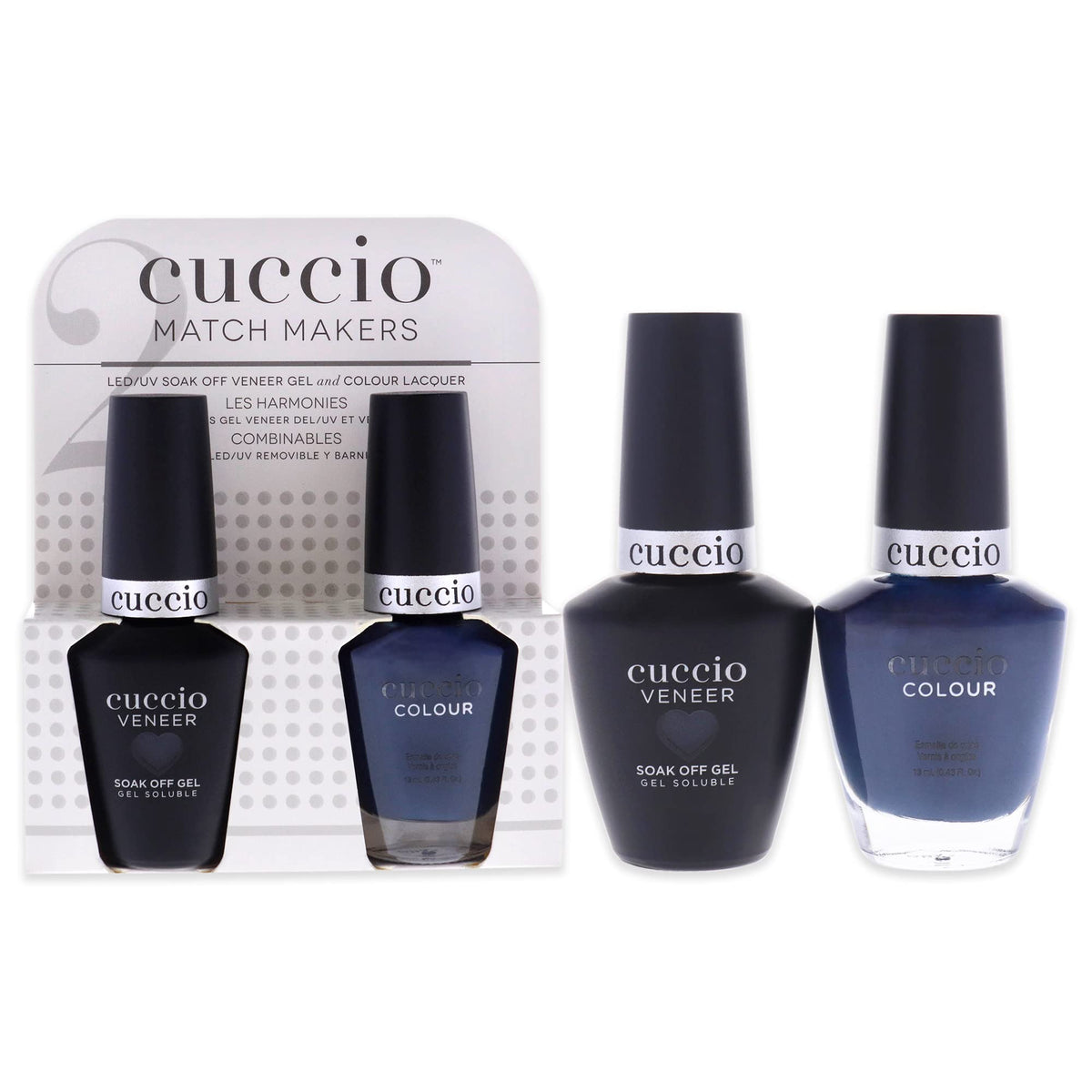 Cuccio Colour Matchmaker Nail Lacquer & Gel Polish - Wild Knights, 2 Count, Triple Pigmentation