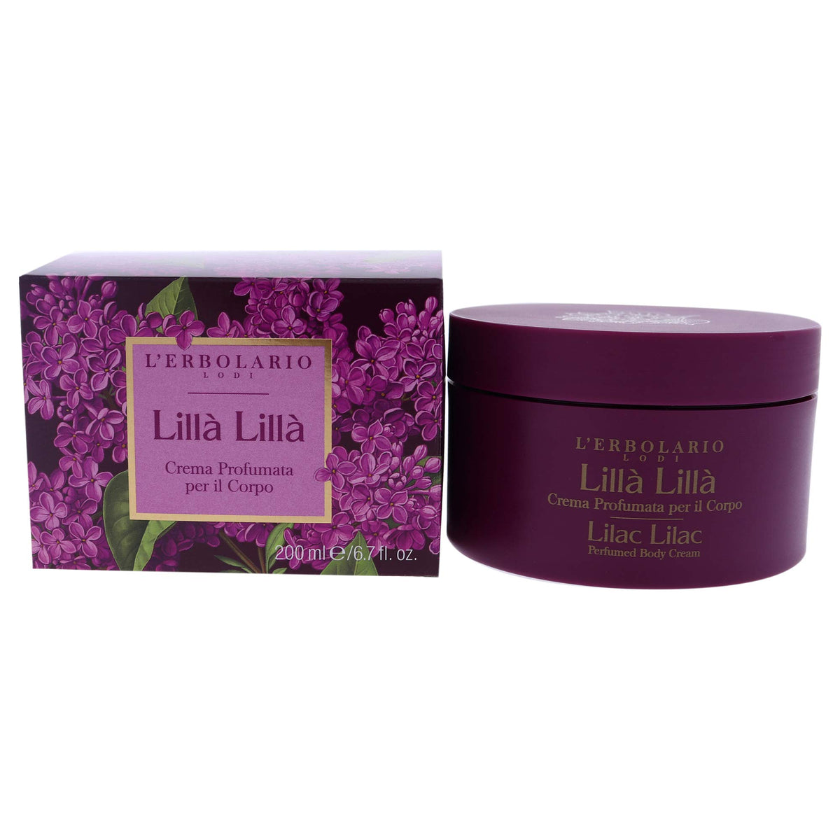 L’Erbolario Lilac Perfumed Body Cream - Firming & Hydrating Moisturizer for Dry Skin, 6.7