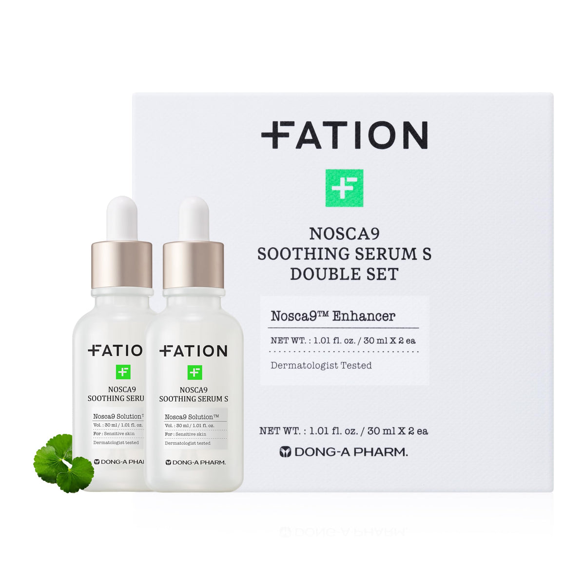 Fation Nosca9 Trouble Serum | Hydrating Cica Serum With Centella & Apple Extract (2-Pack)