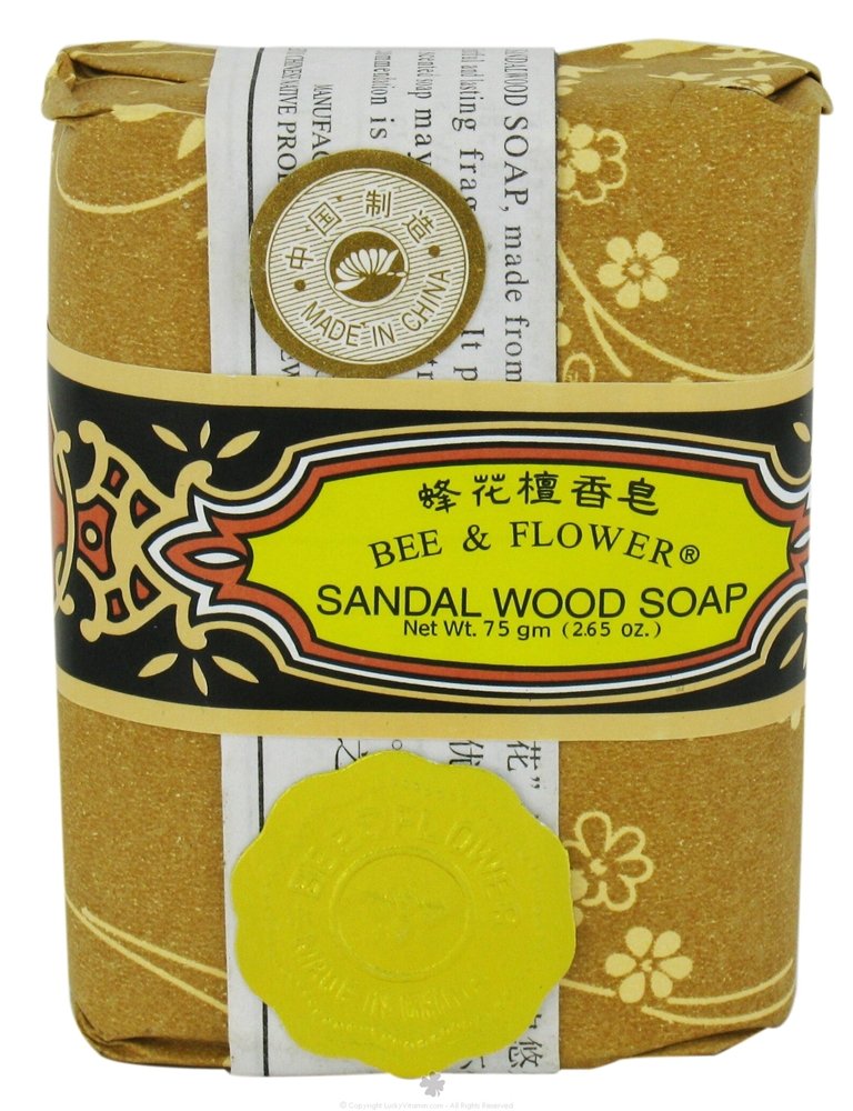 Bee & Flower Soaps Sandalwood Soap Bar, 2.6 Oz - Natural Fragrance & Moisturizing Cleanser