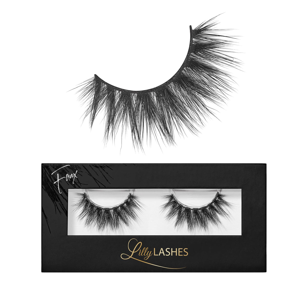 Lilly Lashes 3D Mykonos Faux Mink Lashes - Dramatic, Reusable, Vegan, Handmade, Black