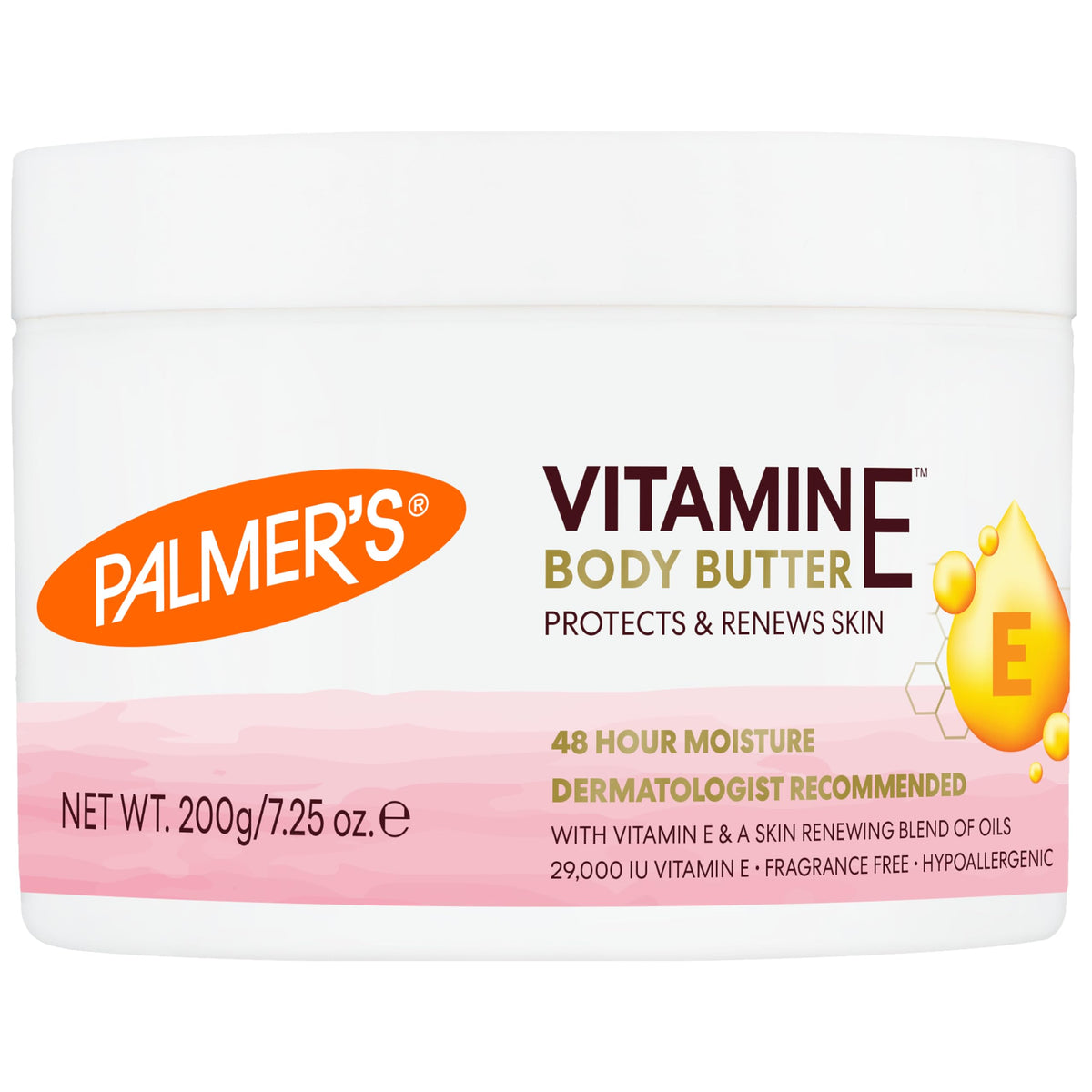 Palmer'S Vitamin E Body Butter, 7.25 Oz - Moisturizing Skin Care For Soft, Radiant Skin