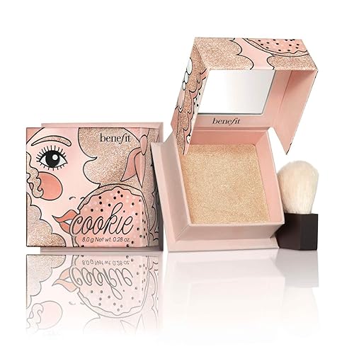 Benefit Cookie Powder Highlighter - Golden Pearl, 0.28 Oz, Radiant Glow Makeup