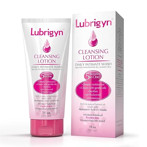 Lubrigyn Cleansing Lotion - Hyaluronic Acid Feminine Wash For Dry Skin, Ph Balanced, 7 Fl Oz