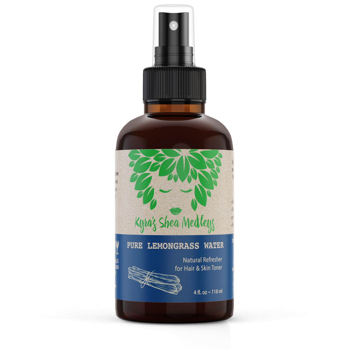 Kyra'S Shea Medleys Lemongrass Water Toner Mist - Soothes & Hydrates Skin, Hair & Nails - 4