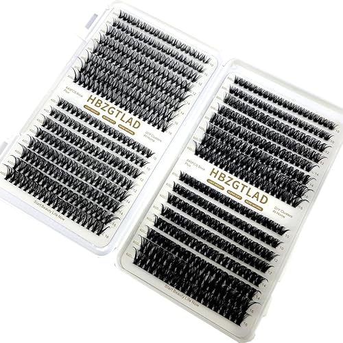 HBZGTLAD 3D Mink Eyelashes - 280 Bundles Volume Individual Cluster Makeup Tools (30D-80D Mix